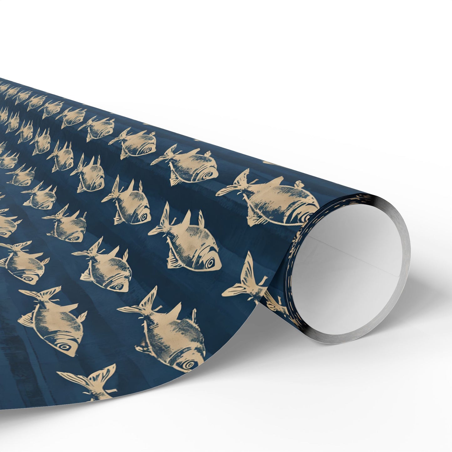 Vintage Fish Wrapping Papers, Nautical Gift Wrap, Ocean Themed Craft Paper, Fish Patterned Gifts, Under the Sea Packaging Supplies
