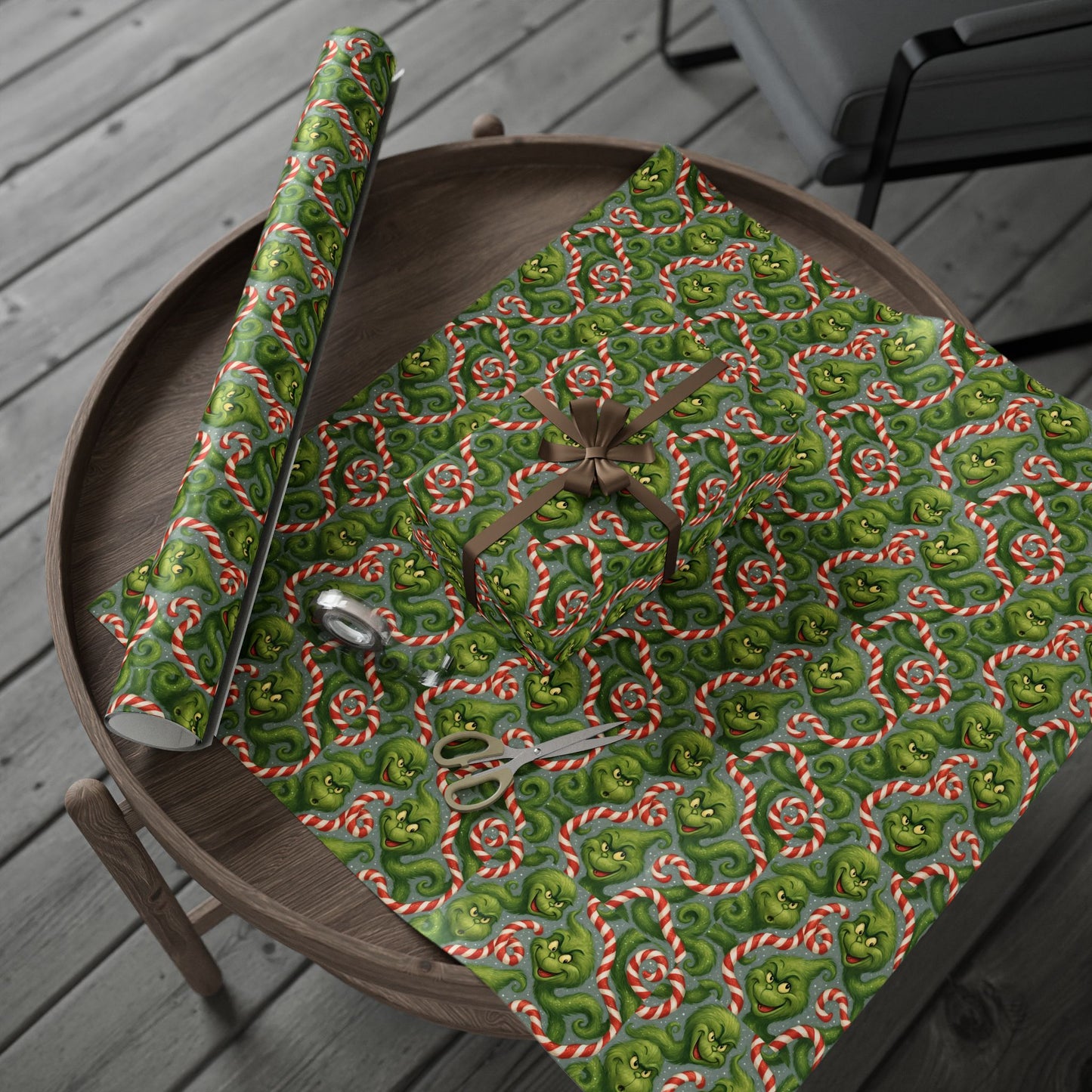 Grinch Inspired Wrapping Paper | Holiday Christmas Wrapping Sheets