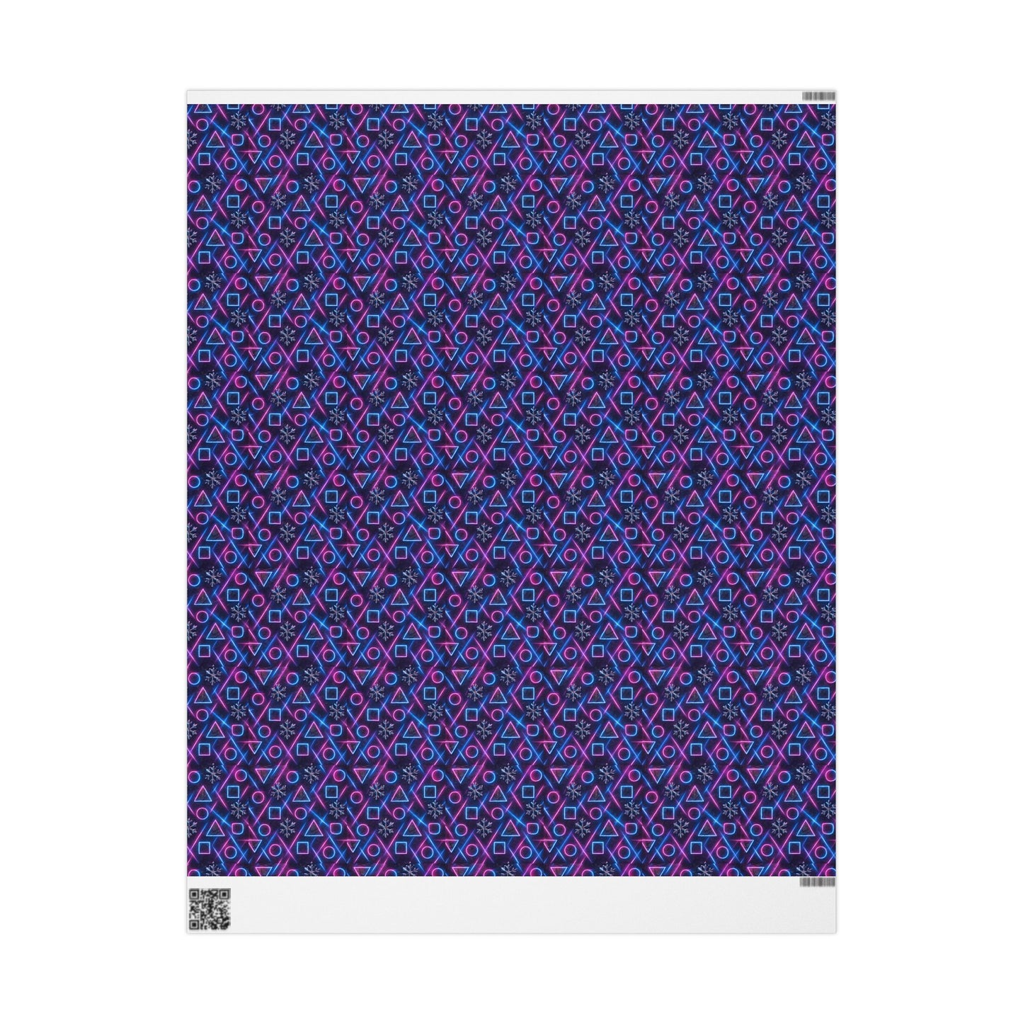 Rockstar neon glam blizzard wrapping paper | Holiday Gift Wrap, Dark Teal Red Gold