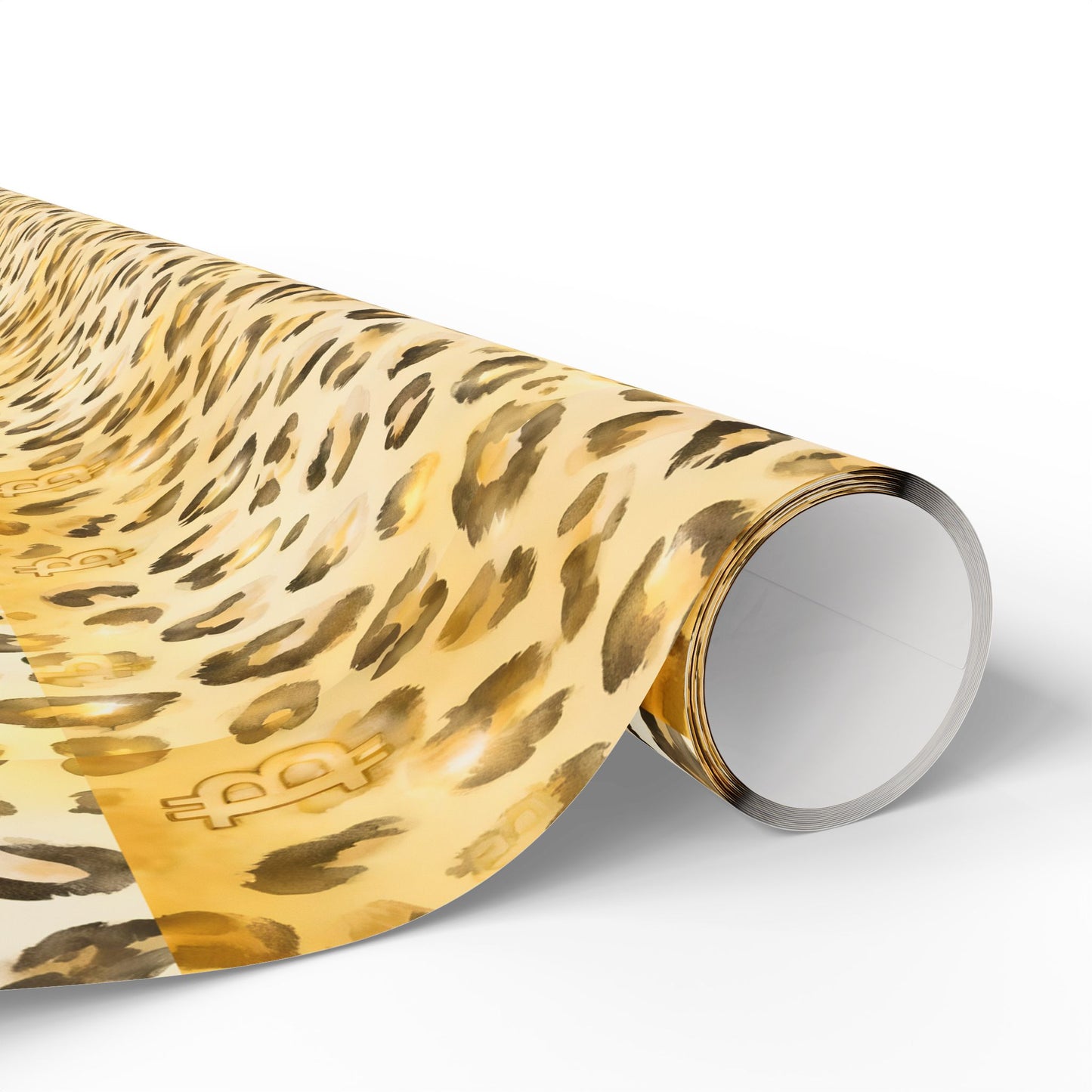 Cheetah Bitcoin Wrapping Paper, Gift Wrap for Crypto Enthusiasts, Animal Print Holiday Supplies, Jungle Theme Present Decor, Unique Gift