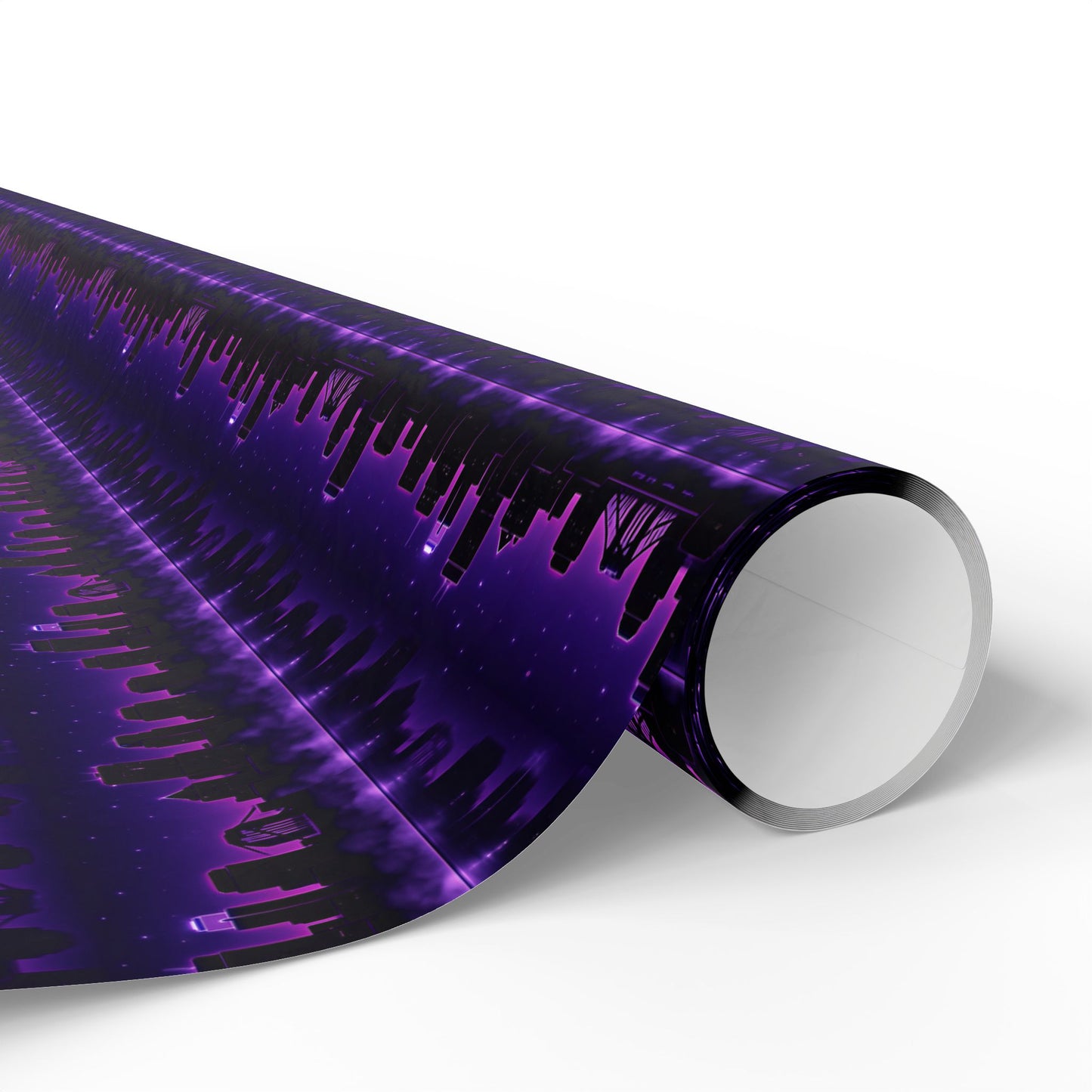 Wrapping Papers, Neon Skyline, Gift Wrap Roll for Holidays, Birthdays, Special Occasions, Musician Gift Wrap, Unique