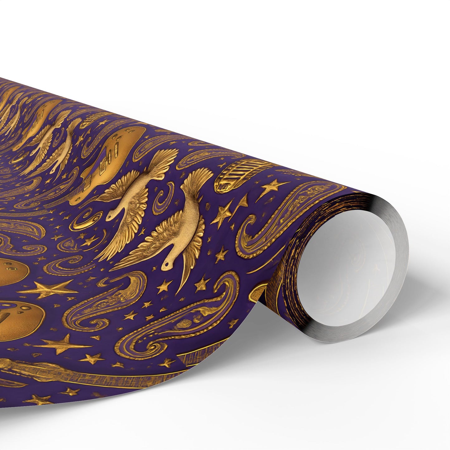 Wrapping Papers, Prince Paisley Dove Guitar Pattern, Gift Wrap Roll for Holidays, Birthdays, Special Occasions, Musician Gift Wrap, Unique
