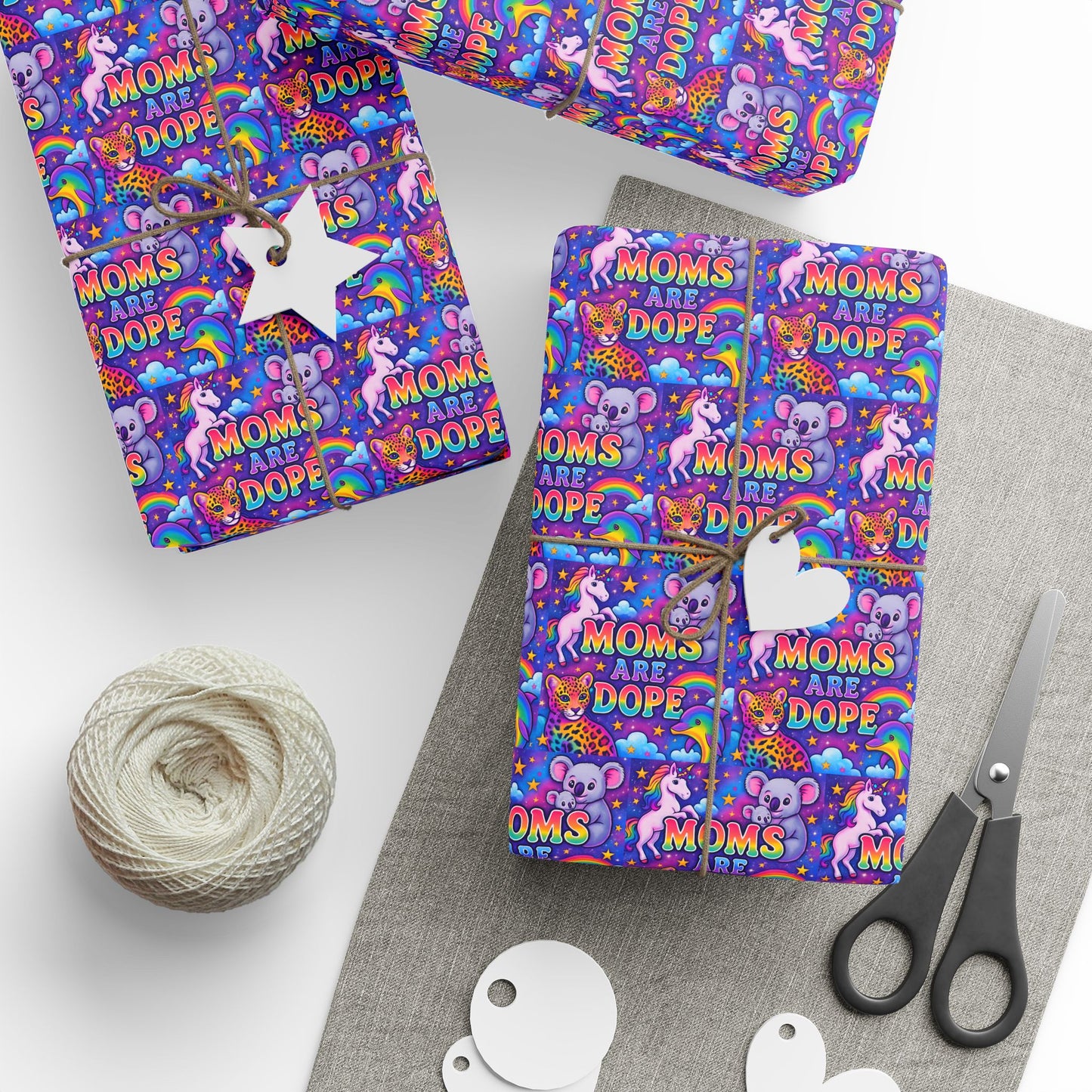 Wrapping Paper, Moms are dope The Heist Club Gift Wrap, Christmas Holiday Present Decoration, Birthday Party