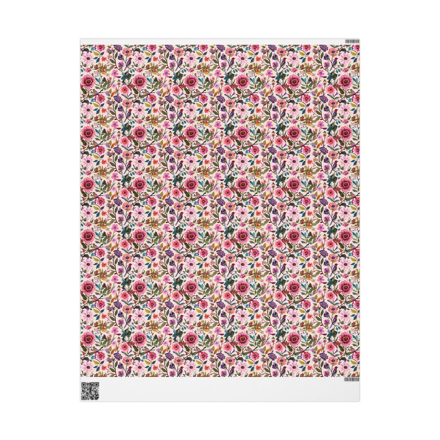 Floral Wrapping Paper, Botanical Gift Wrap for Nature Lovers, Greenery Design, Eco-Friendly Present, Holiday Gift Wrap, Decorative Paper