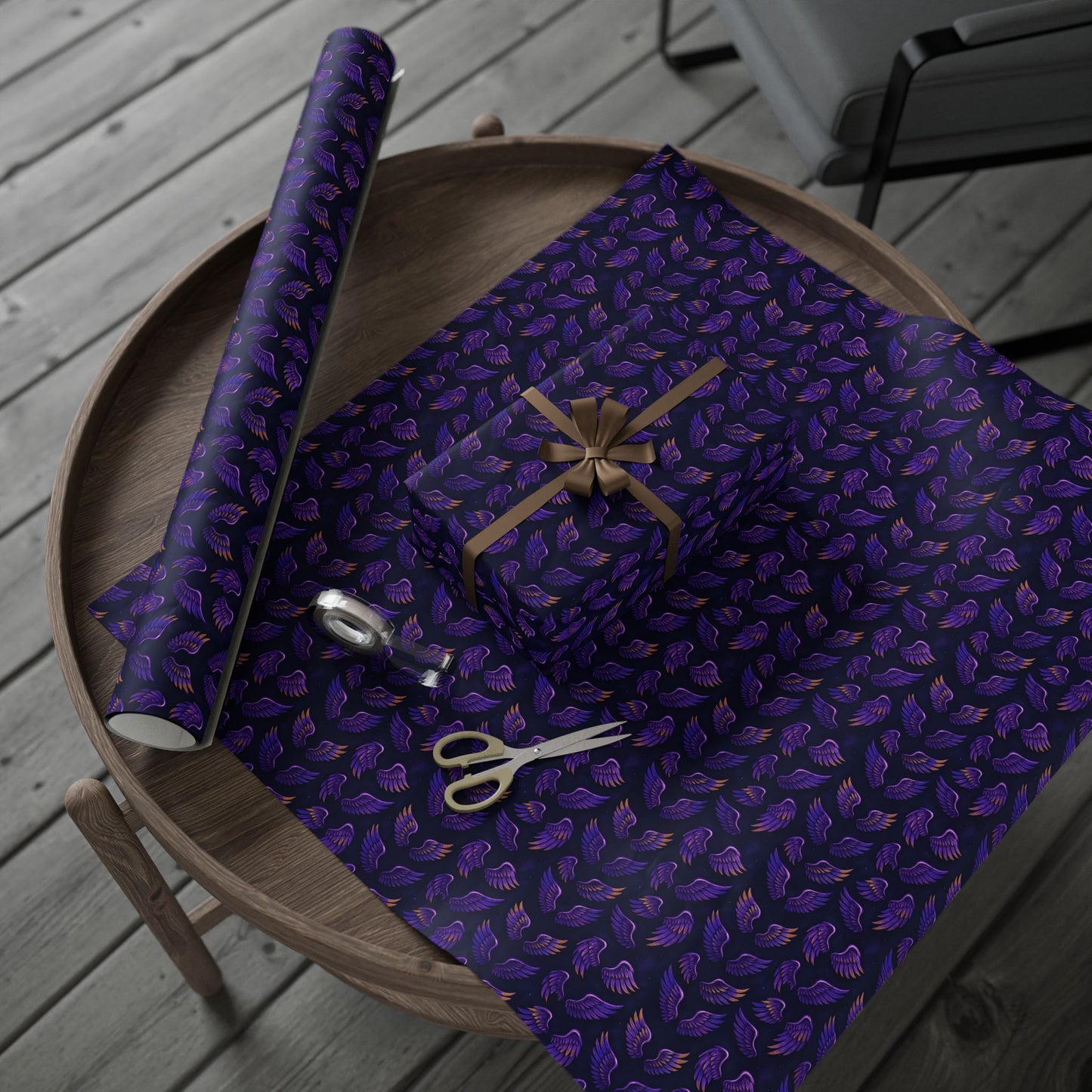 Wrapping Papers, Prince purple wings pattern, Gift Wrap Roll for Holidays, Birthdays, Special Occasions, Musician Gift Wrap, Unique