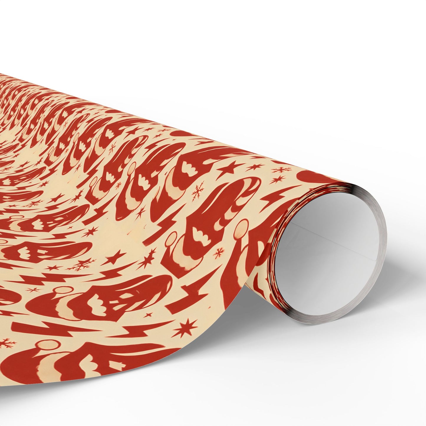 Christmas Lips and Snowflakes Wrapping Papers, Holiday Gift Wrap, Festive Present Packaging, Winter Gift Wrap Roll, Red Lips and Snowflakes