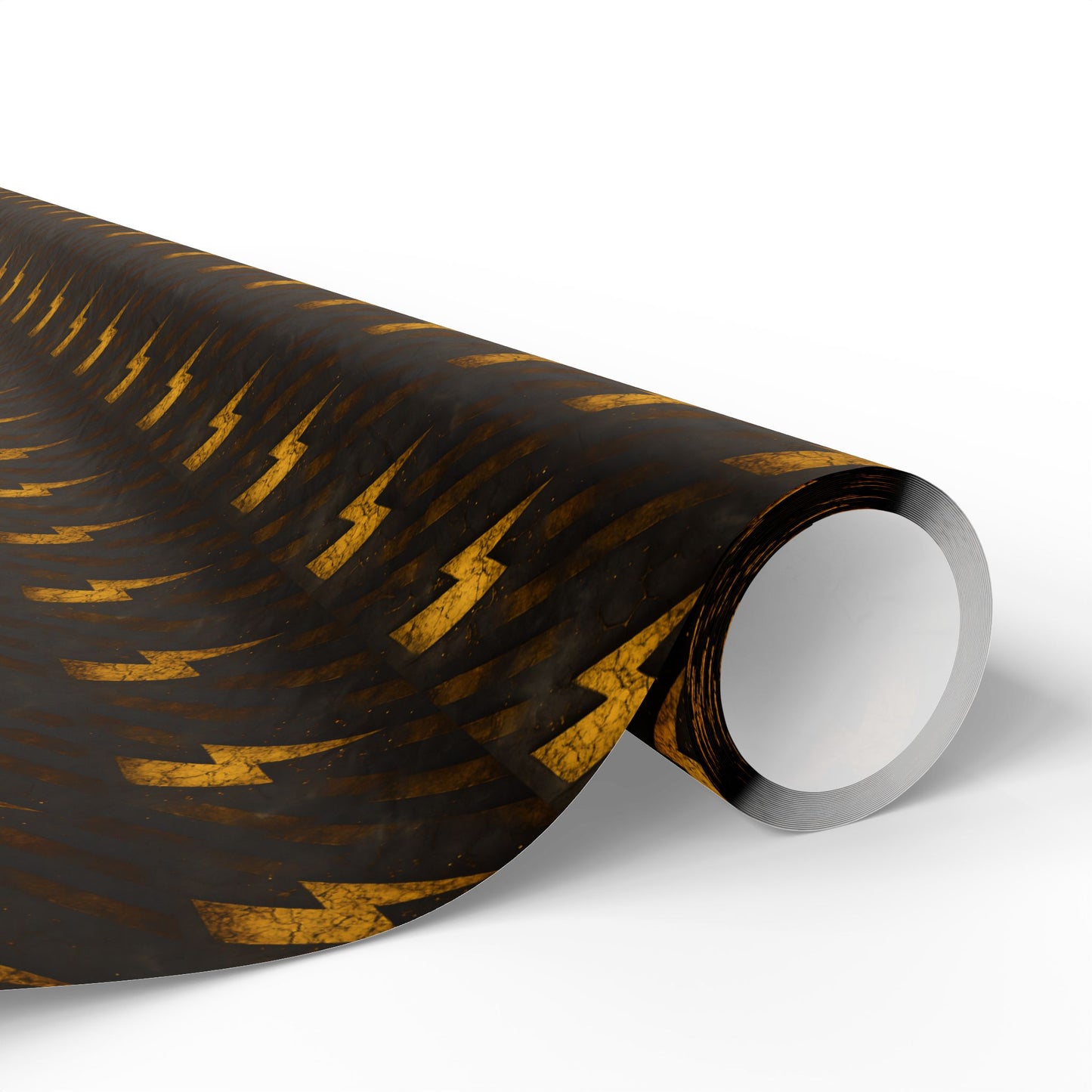 Rockstar Lightning Bolt Stars wrapping paper | Holiday Gift Wrap, Dark Teal Red Gold