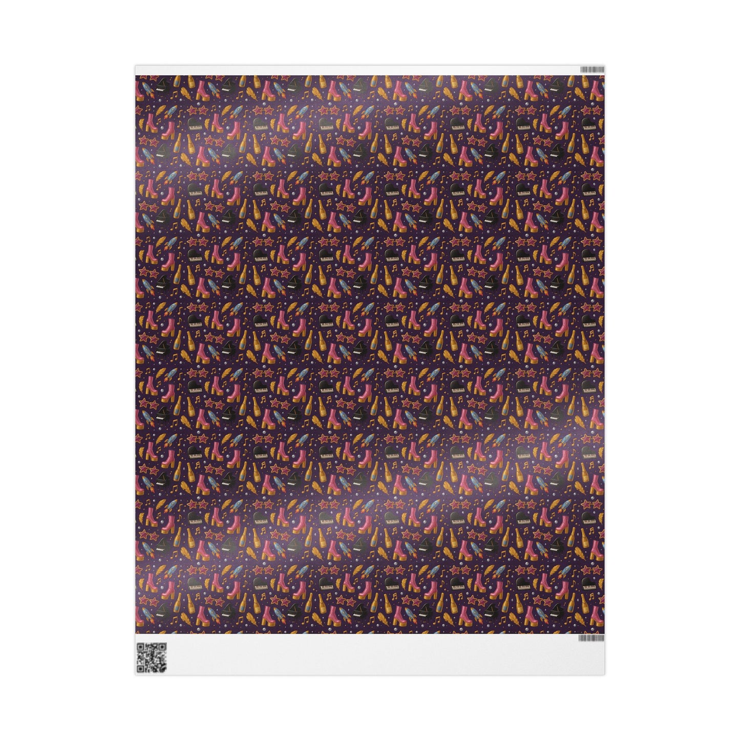Wrapping Paper Set, Elton Gift Wrap, Music Icon Present Decor, Rock Star Birthday Party Supplies, Unique Holiday Wrappers, Retro Pop