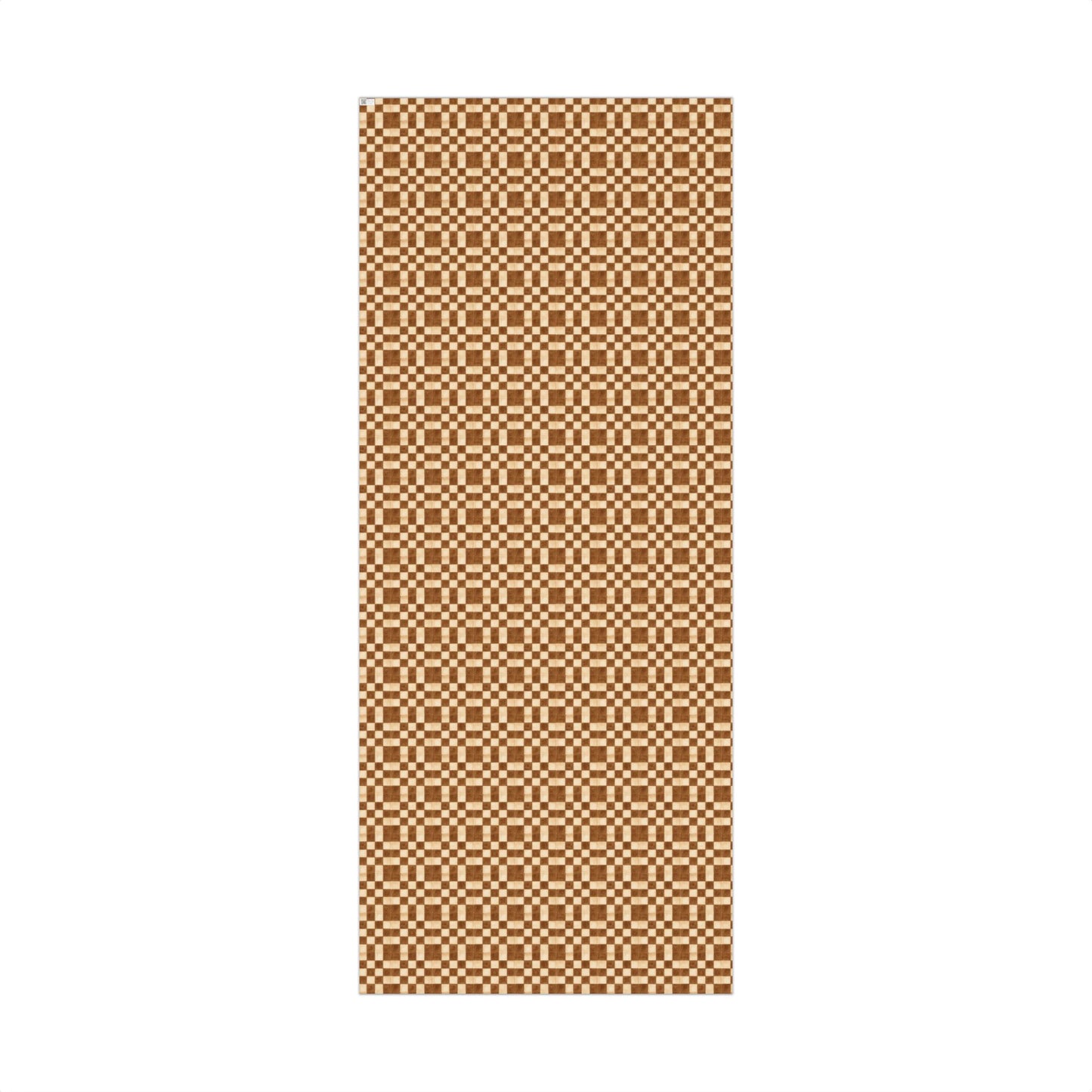 Brown Watercolor Checkerboard Gift Wrap Paper | Plaid Wrapping Paper