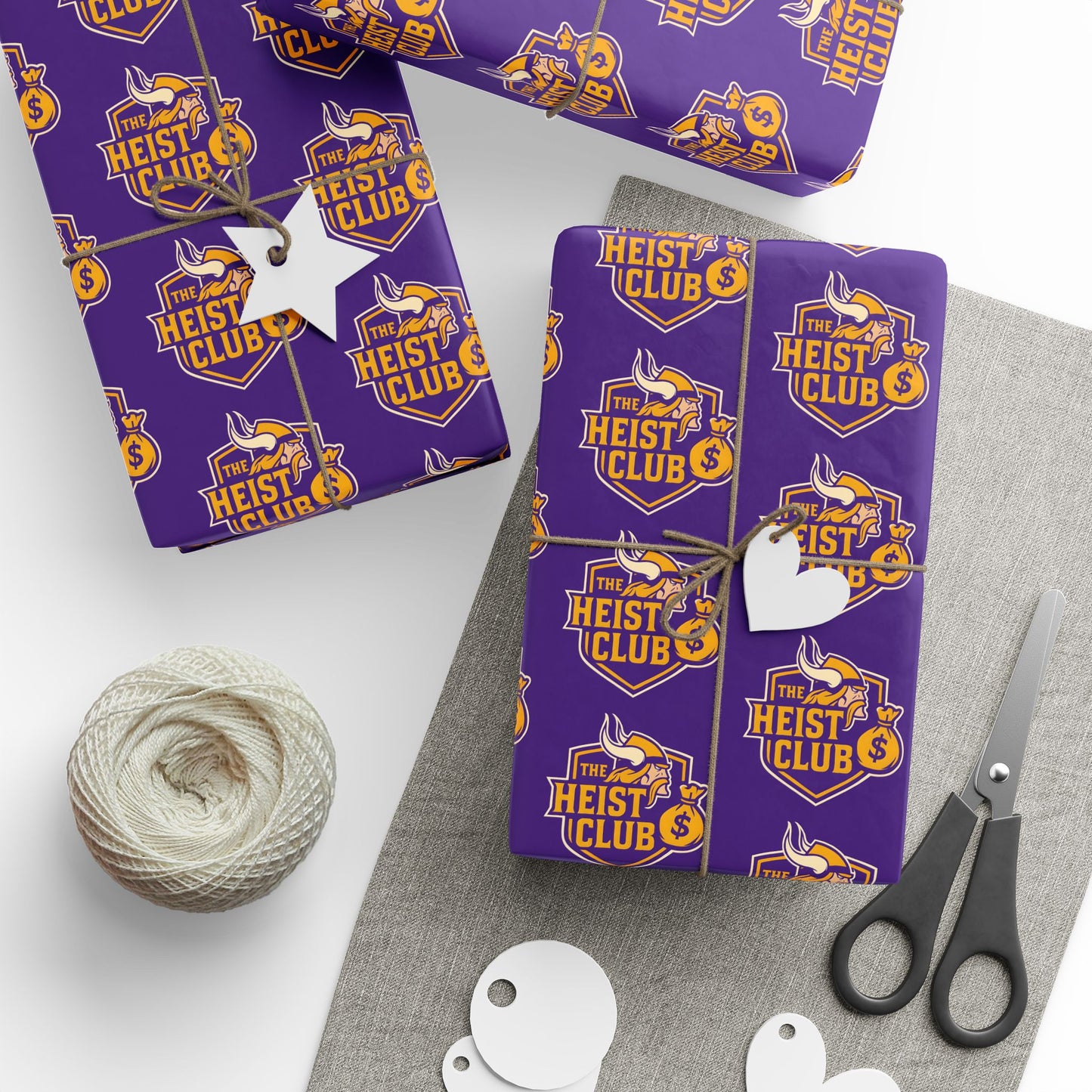 Wrapping Paper, The Heist Club MN Viking wrapping paper, Gift Wrap, Present Wrap, Party Supplies, Holiday Gift Wrap, Wrapping Supplies