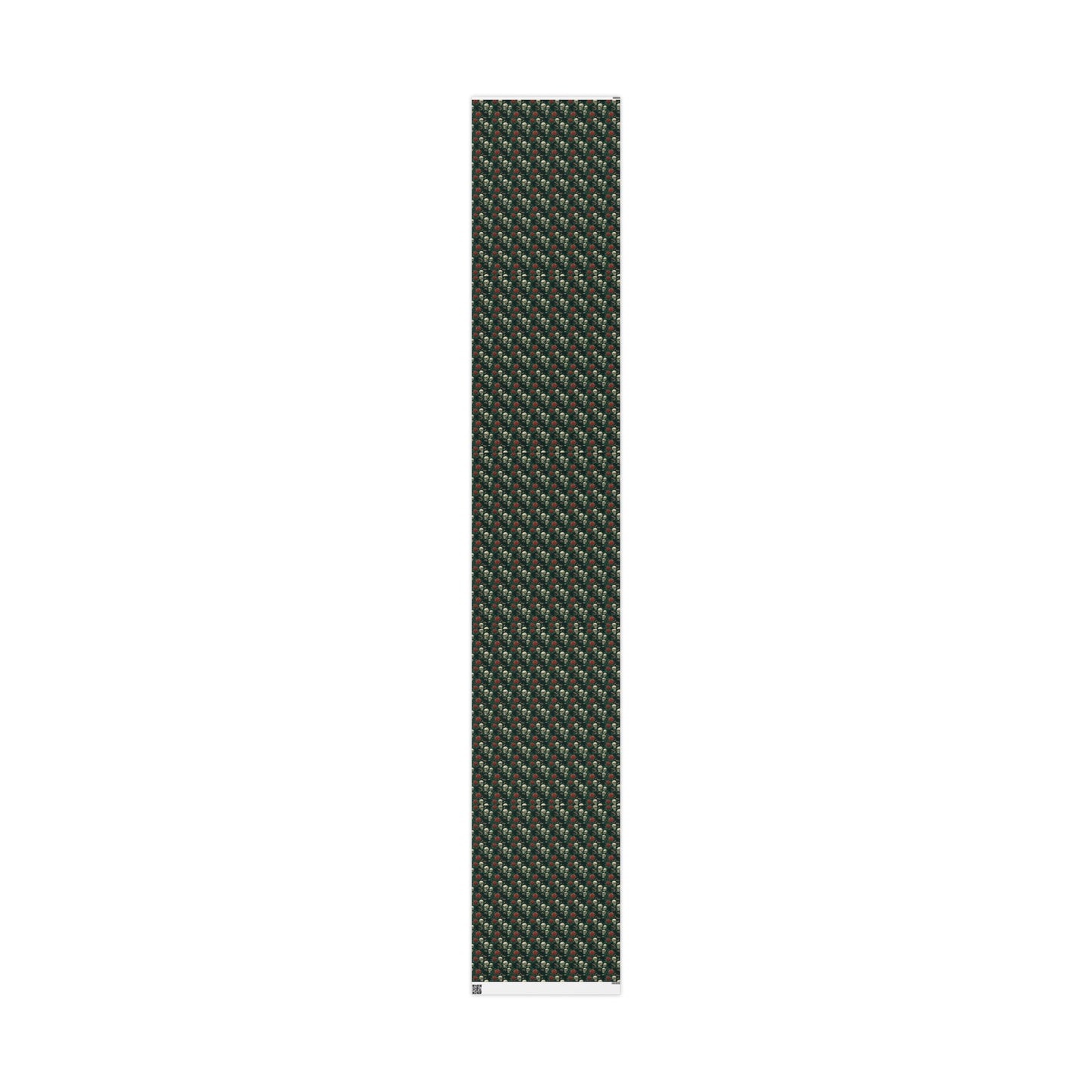 Rockstar skull and candy cane wrapping paper | Holiday Gift Wrap, Dark Teal Red Gold