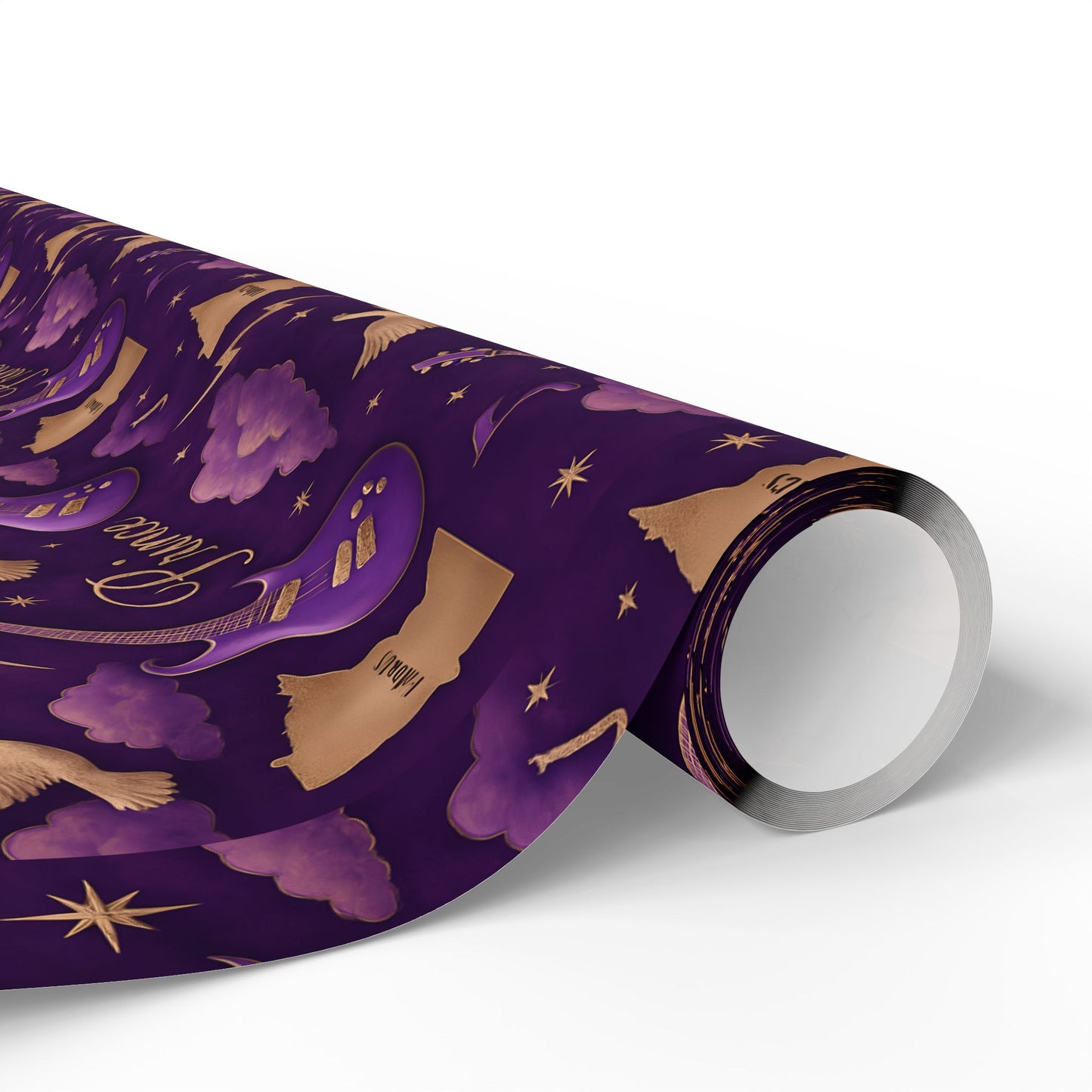 Wrapping Paper, Purple Rain Gift Wrap, Prince Inspired Present Paper, Music Lover Birthday Wrap, Holiday Gift, Unique Celebration Supplies