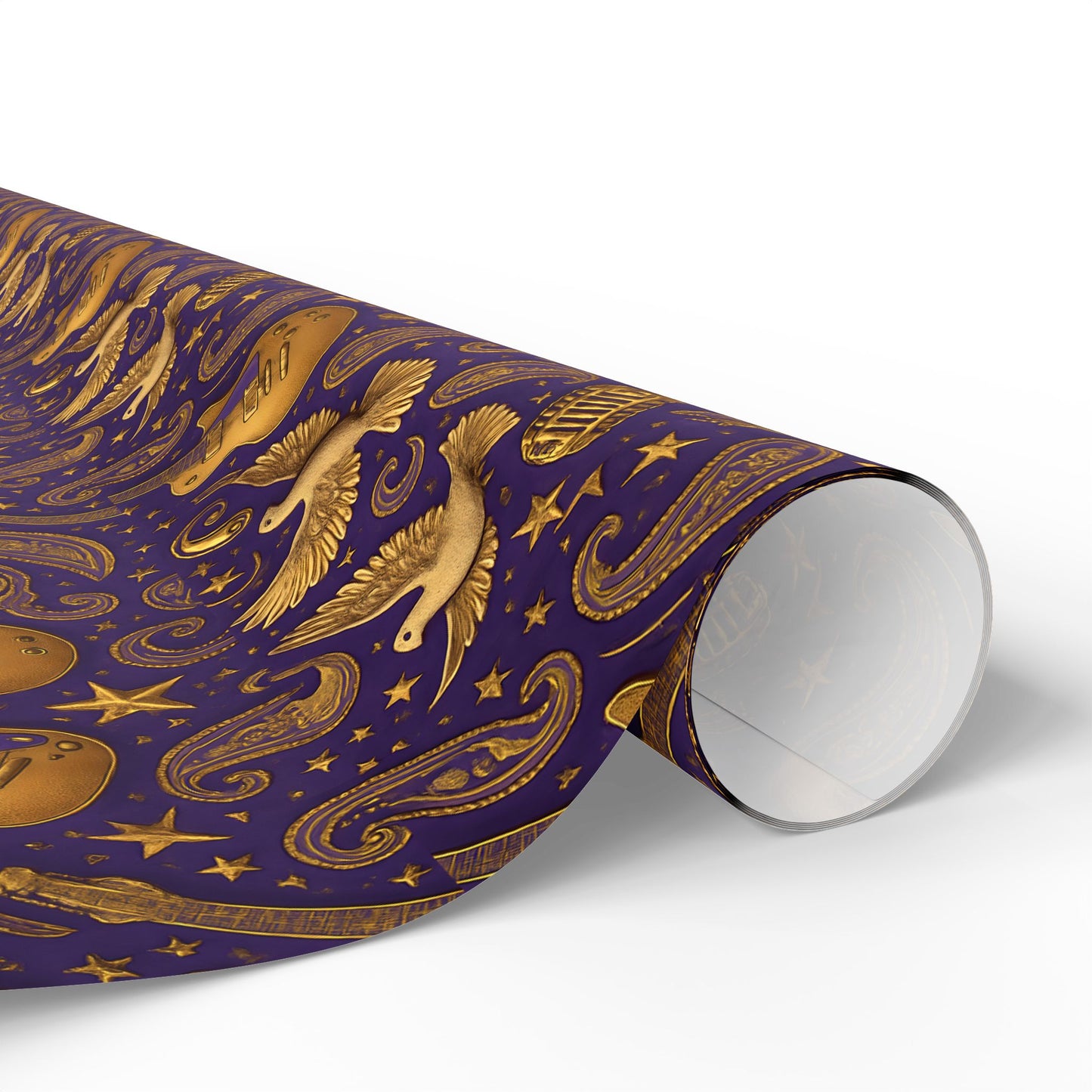Wrapping Papers, Prince Paisley Dove Guitar Pattern, Gift Wrap Roll for Holidays, Birthdays, Special Occasions, Musician Gift Wrap, Unique