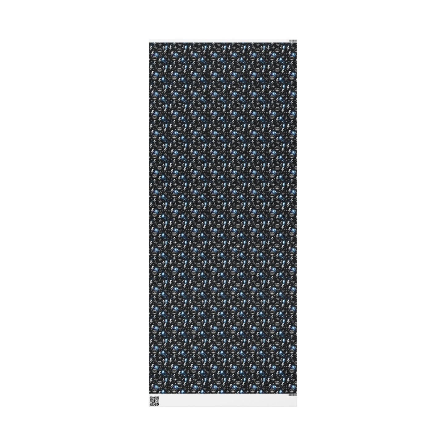 Rockstar Lightning Bolt Stars wrapping paper | Holiday Gift Wrap, Dark Teal Red Gold