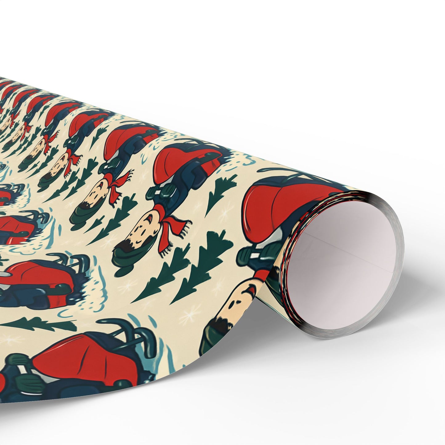 Snowmobiling Wrapping Paper, Winter Gift Wrap, Holiday Gift Wrap, Boys Birthday Party Supplies, Christmas Gift Wrap, Kids Gift Wrap