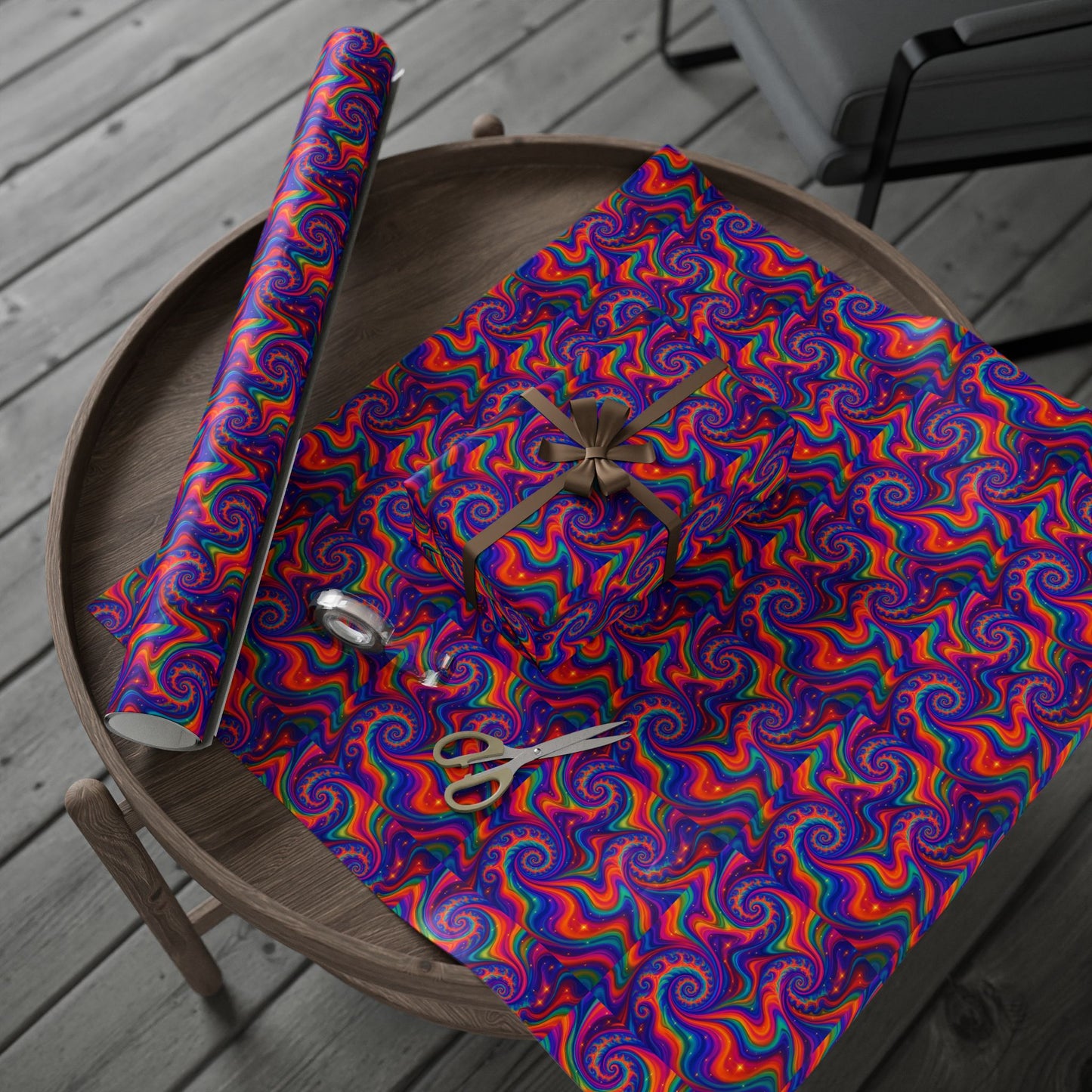 Psychedelic rockstar inspired Wrapping Papers, Gift Wrap Sheets for Music Lovers, Unique Holiday Gift Packaging, Music Themed