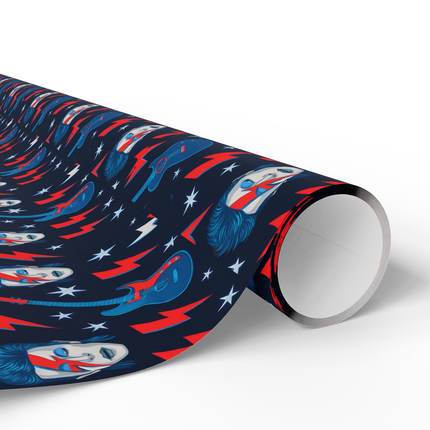 Wrapping Paper Set, David Bowie Gift Wrap, Music Icon Present Decor, Rock Star Birthday Party Supplies, Unique Holiday Wrappers, Retro Pop