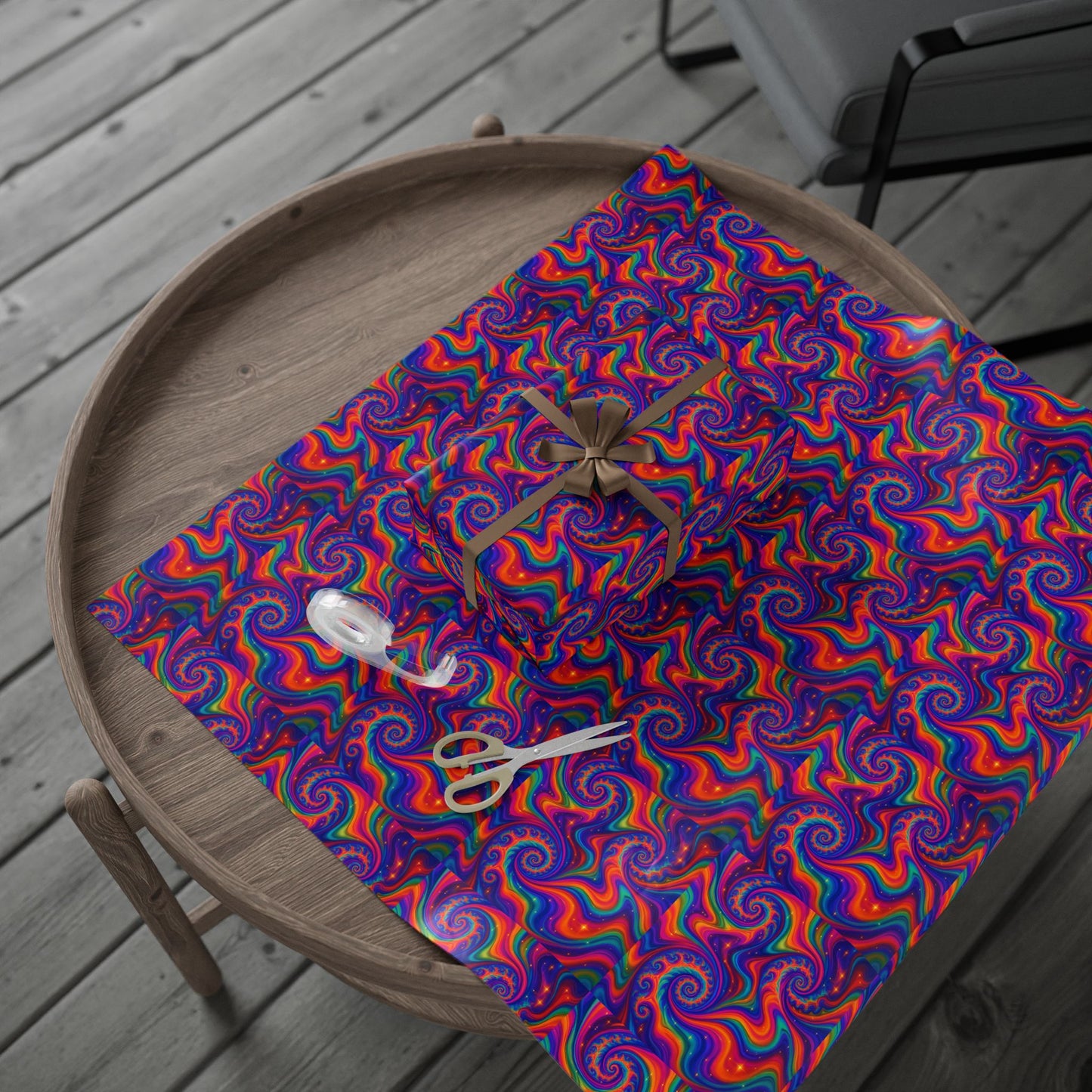 Psychedelic rockstar inspired Wrapping Papers, Gift Wrap Sheets for Music Lovers, Unique Holiday Gift Packaging, Music Themed