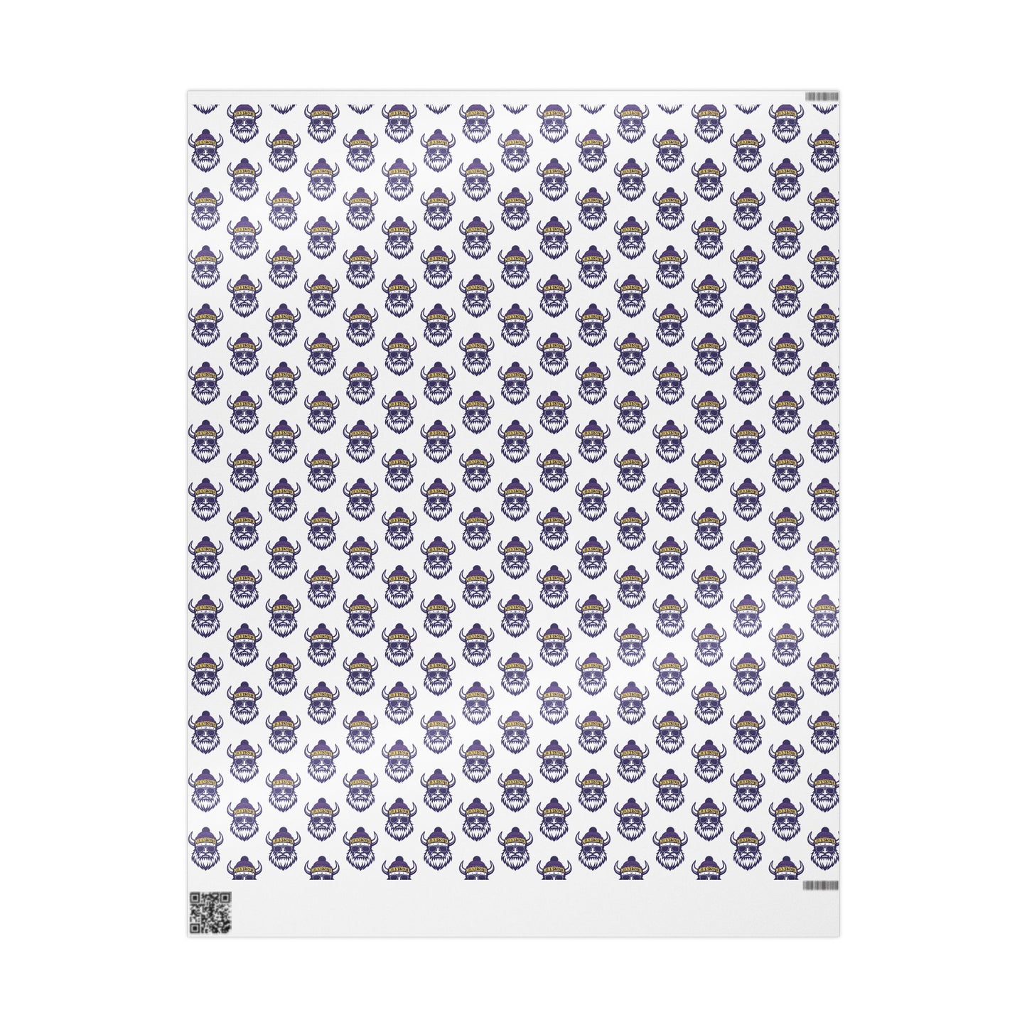Wrapping Paper, MN Vikings Gift Wrap, Christmas Holiday Present Decoration, Birthday Party Supplies, Elegant Black and Gold Design
