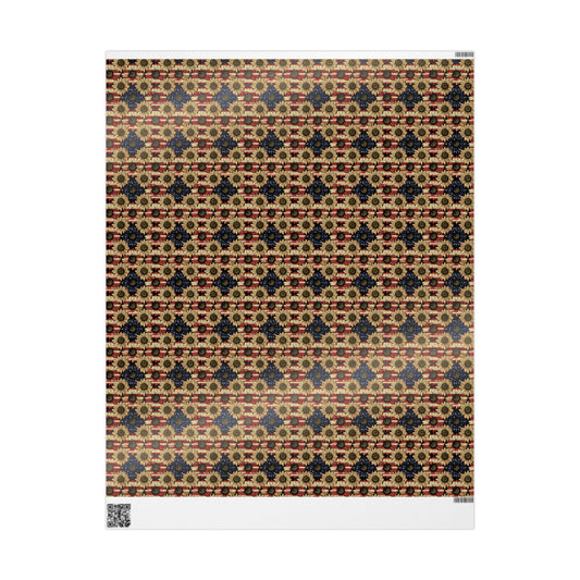 Sunflower American Flag Wrapping Paper, Patriotic Gift Wrap, Fourth of July Decoration, USA Holiday Packaging, Floral Stars and Stripes