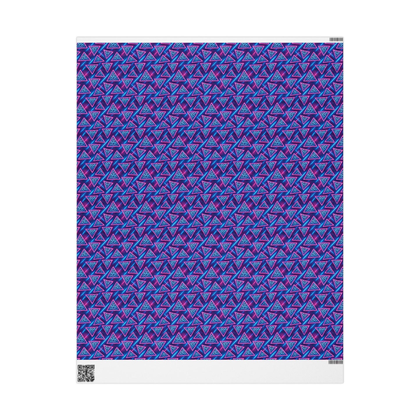 Rockstar neon leopard triangles wrapping paper | Holiday Gift Wrap, Dark Teal purple