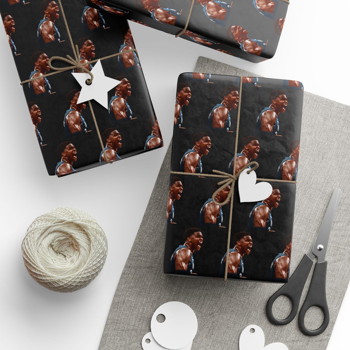 Wrapping Papers - Edwards Timberwolves Design, Gift Wrap, Holiday Present, Party Supplies, Special Occasion Decoration, Scrapbooking