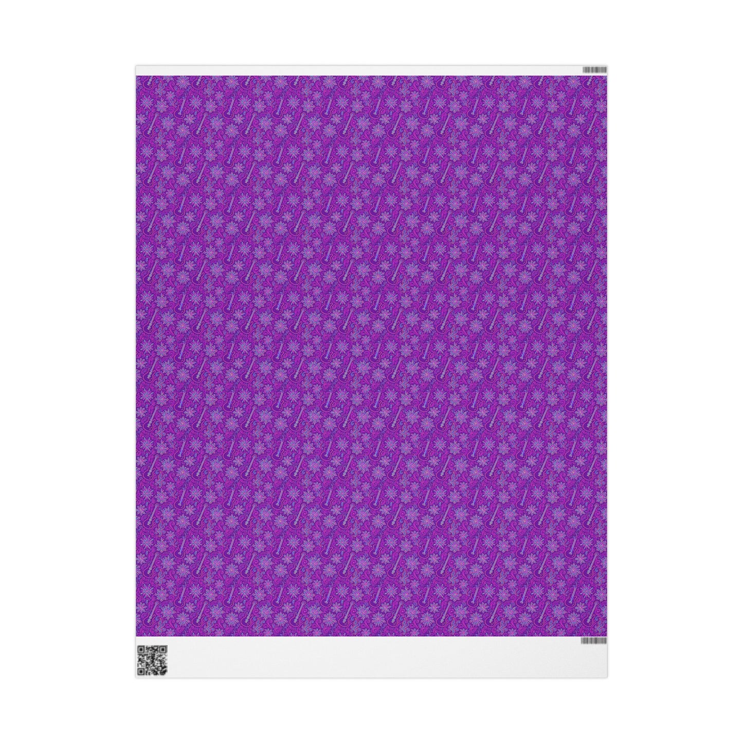Rockstar neon psychedelic wrapping paper | Holiday Gift Wrap, Dark Teal purple