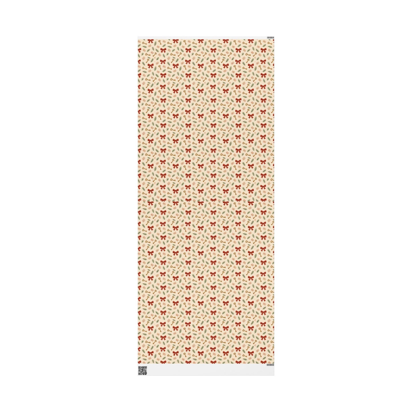 Heist Club Red Bow & Pine Sprig Wrapping Paper | Holiday Pattern