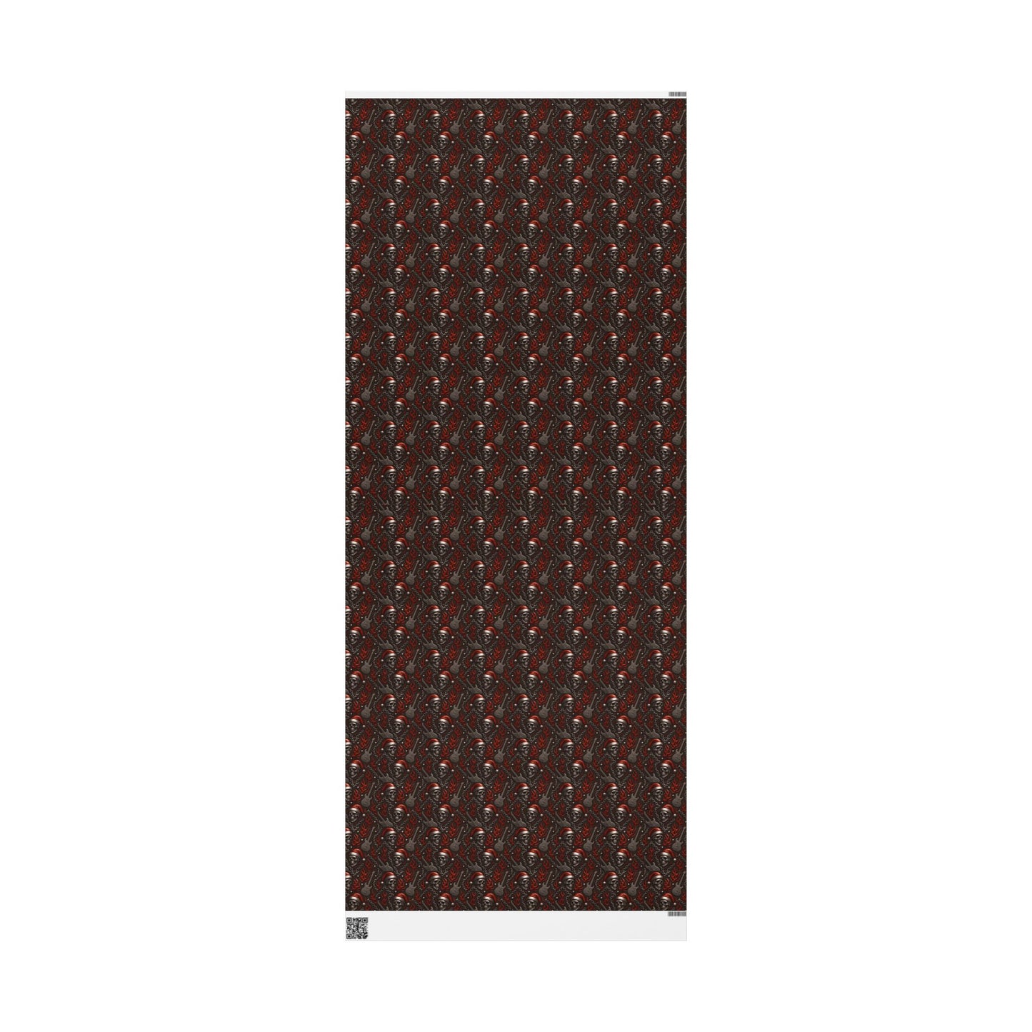 Rockstar Skeleton Santa Wrapping Paper | Christmas Gift Wrap | Edgy Holiday Paper