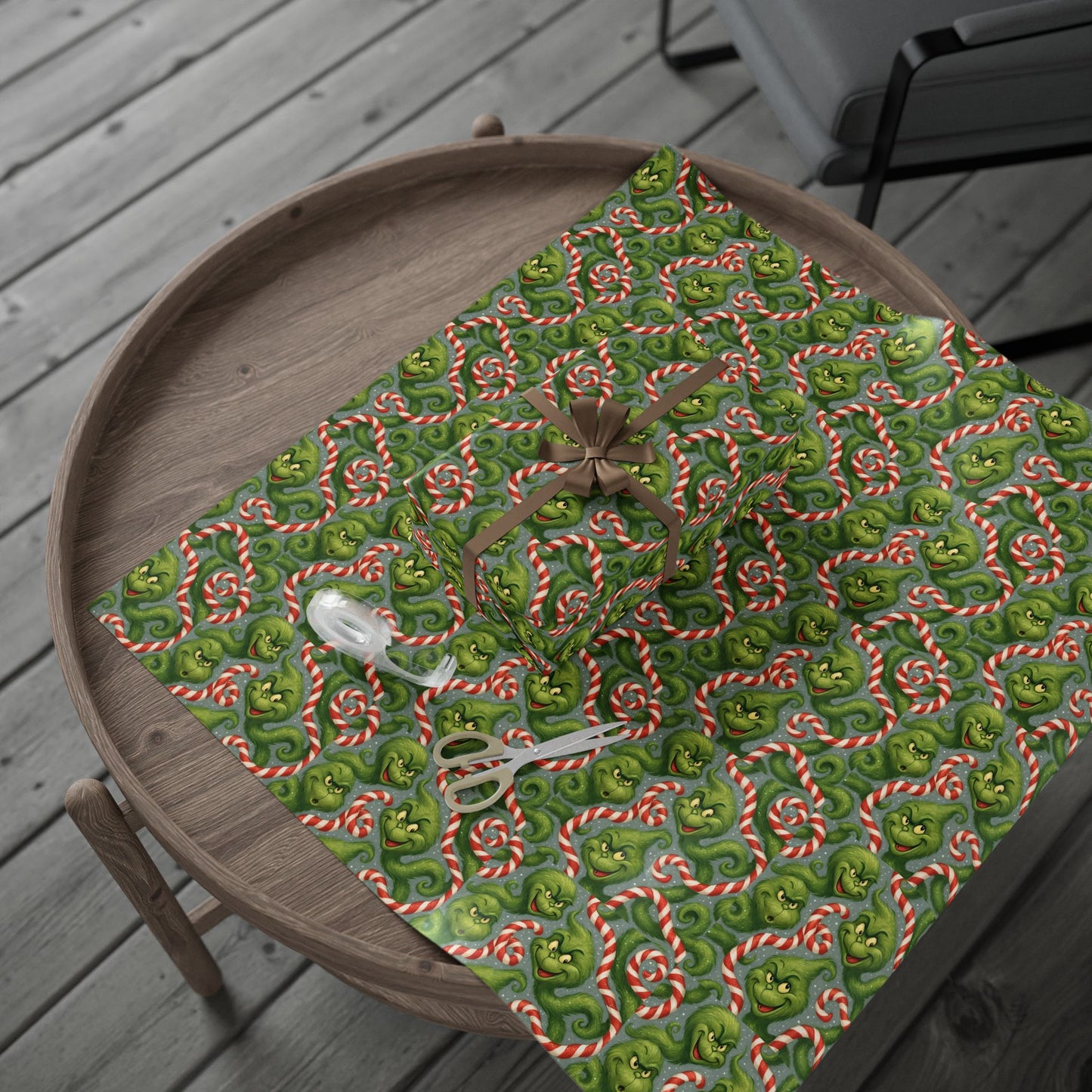 Grinch Inspired Wrapping Paper | Holiday Christmas Wrapping Sheets
