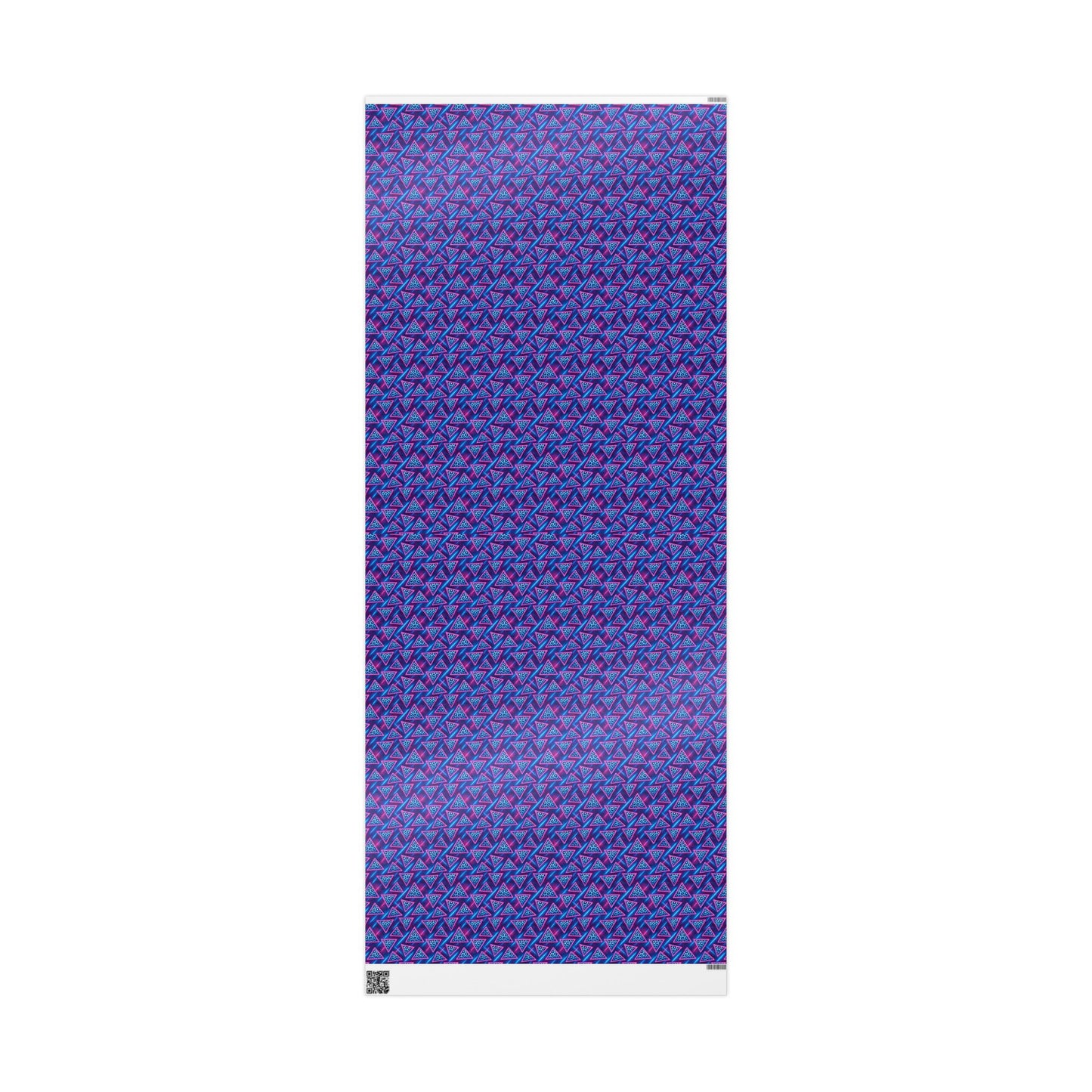Rockstar neon leopard triangles wrapping paper | Holiday Gift Wrap, Dark Teal purple