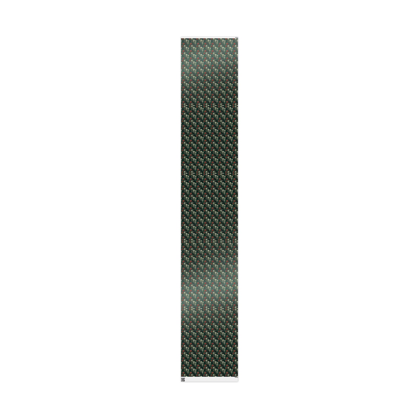 Rockstar skull and candy cane wrapping paper | Holiday Gift Wrap, Dark Teal Red Gold