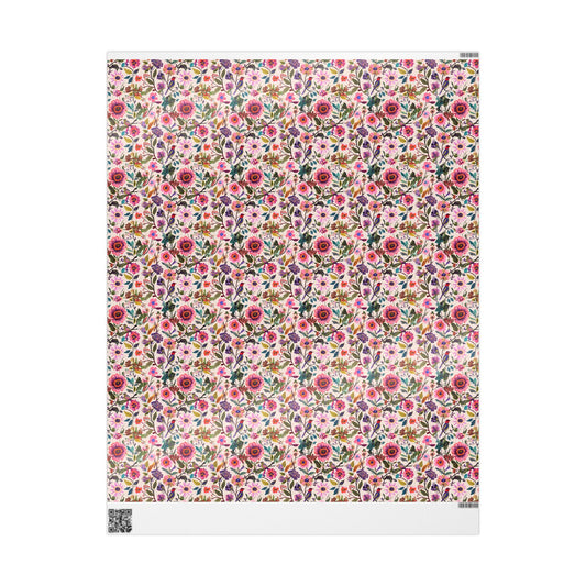 Floral Wrapping Paper, Botanical Gift Wrap for Nature Lovers, Greenery Design, Eco-Friendly Present, Holiday Gift Wrap, Decorative Paper