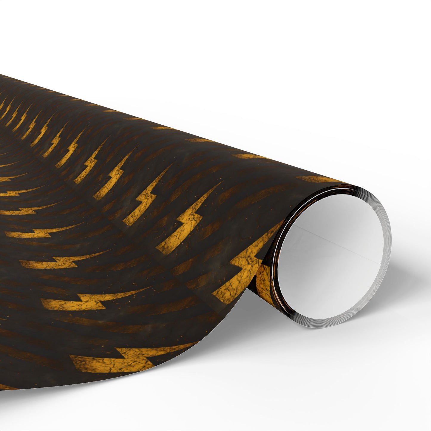 Rockstar Lightning Bolt Stars wrapping paper | Holiday Gift Wrap, Dark Teal Red Gold