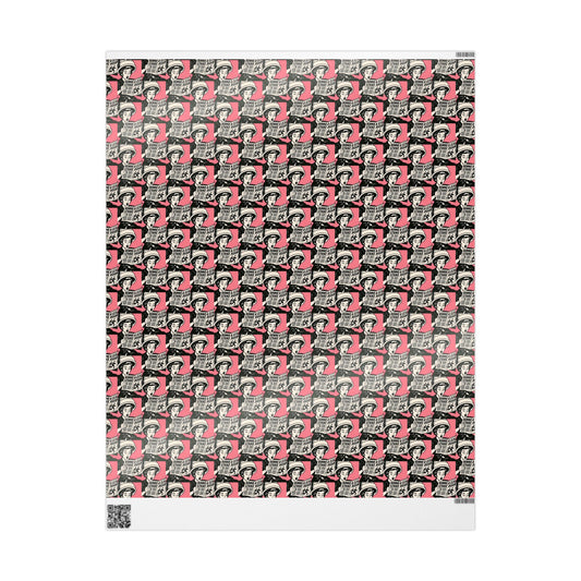 Wrapping Paper, The Heist Club Gift Wrap, Christmas Holiday Present Decoration, Birthday Party Supplies, Elegant Black and Gold Design