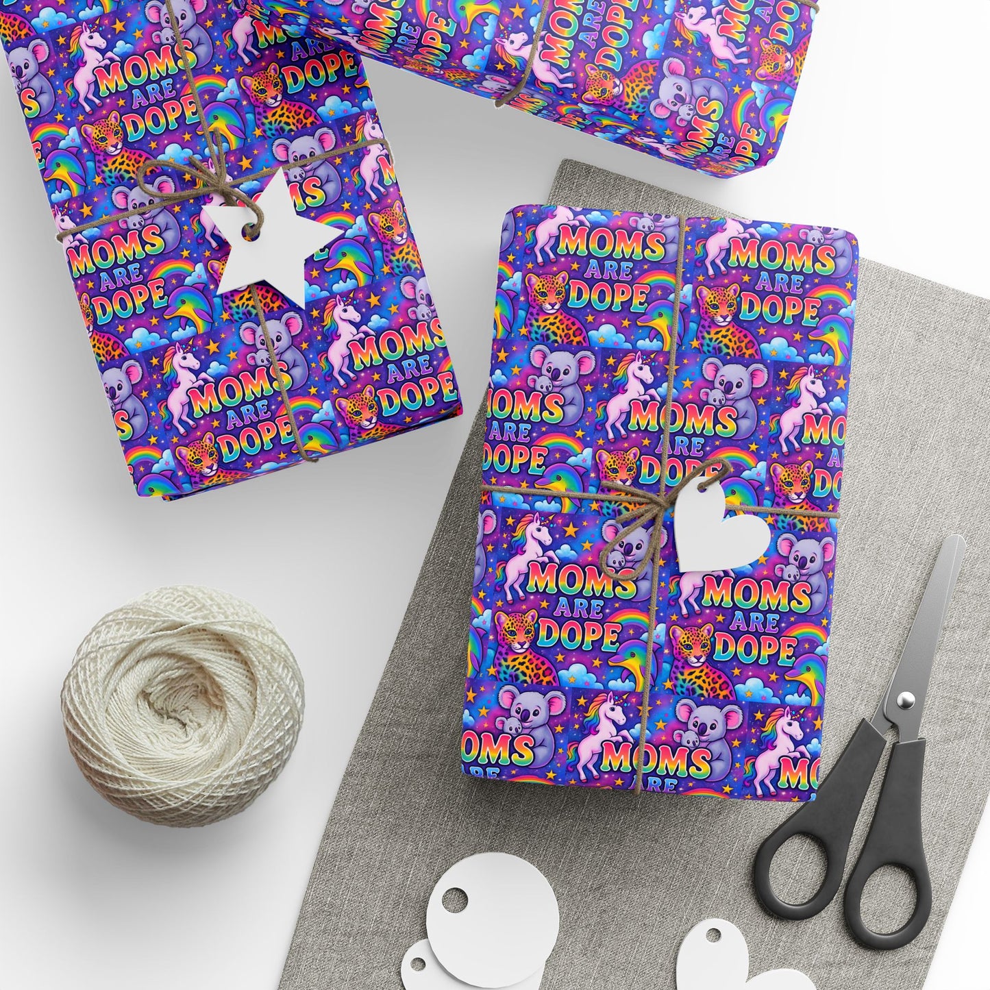 Wrapping Paper, Moms are dope The Heist Club Gift Wrap, Christmas Holiday Present Decoration, Birthday Party