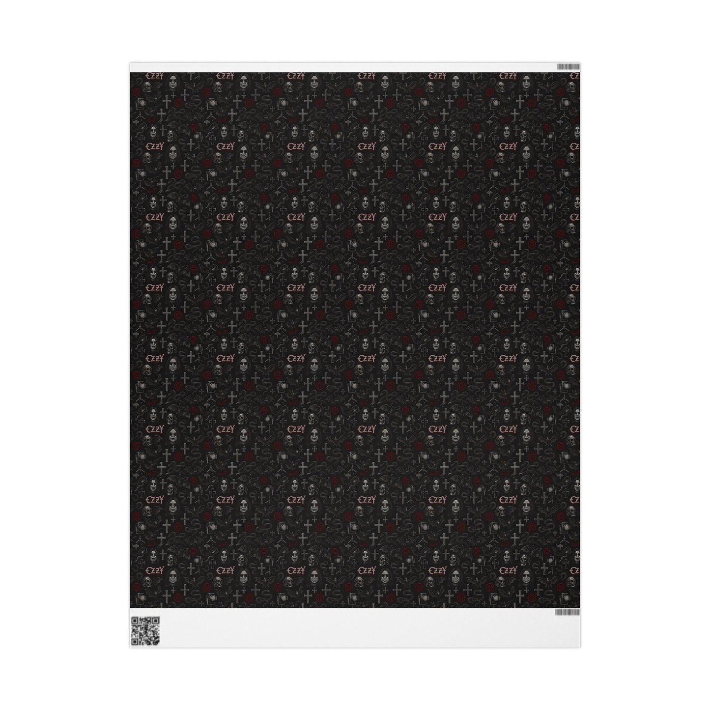 Gothic Wrapping Papers, Ozzy Osbourne Dark Floral Gift Wrap for Occasions, Unique Wrap for Birthdays, Holidays, DIY Projects, Occult Theme
