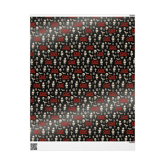 Wrapping Papers, Oz Gift Wrap, Rock Music Fan Present Wrap, Heavy Metal Wrapping Paper, Music Lover Holiday Gift Wrap, Unique