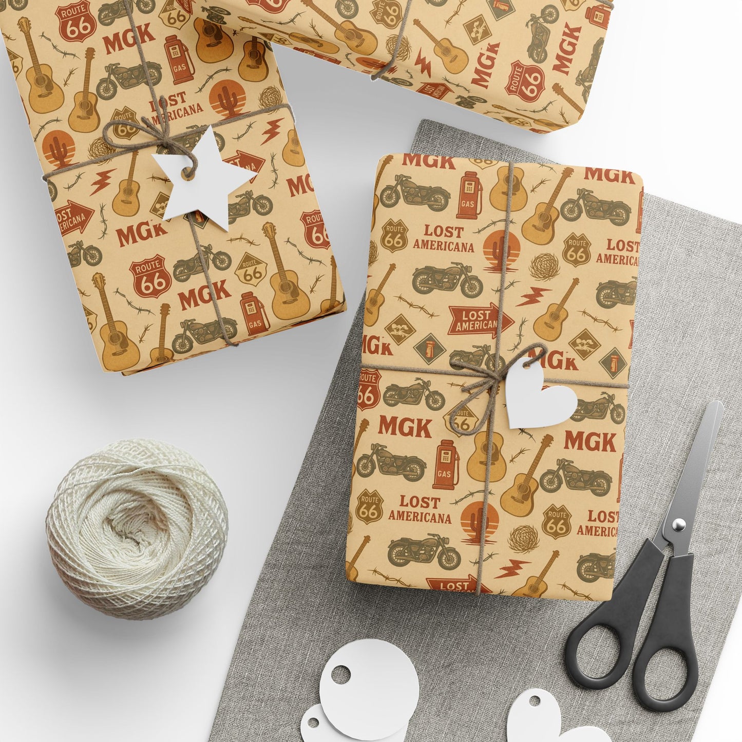 Copy of Wrapping Papers, MGK Lost Americana wrapping paper - Wrap, Music Lover Christmas Birthday Party Decor, Gift Wrap Roll, DIY Crafts,