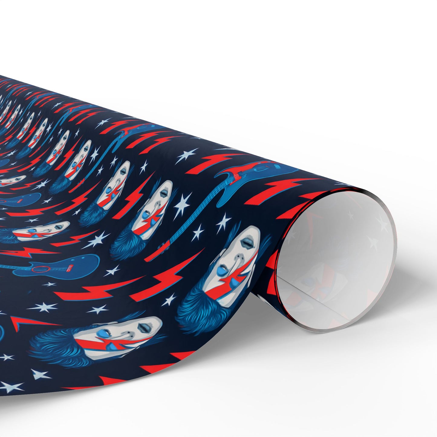 Wrapping Paper Set, David Bowie Gift Wrap, Music Icon Present Decor, Rock Star Birthday Party Supplies, Unique Holiday Wrappers, Retro Pop