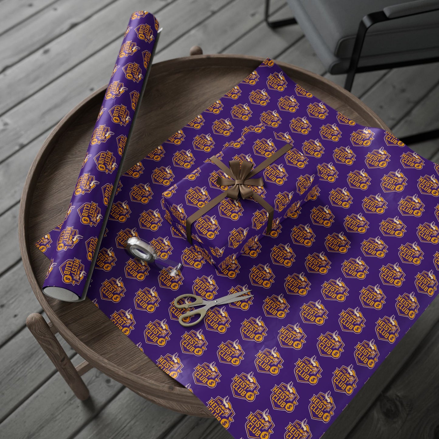 Wrapping Paper, The Heist Club MN Viking wrapping paper, Gift Wrap, Present Wrap, Party Supplies, Holiday Gift Wrap, Wrapping Supplies