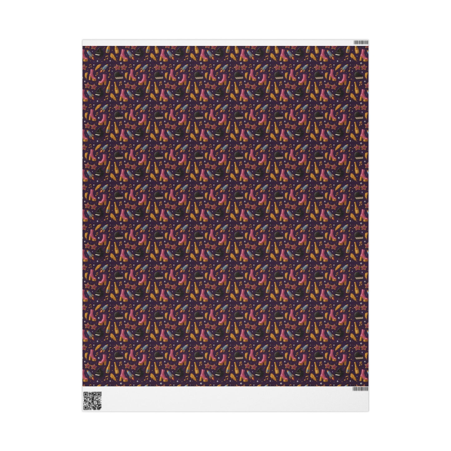 Wrapping Paper Set, Elton Gift Wrap, Music Icon Present Decor, Rock Star Birthday Party Supplies, Unique Holiday Wrappers, Retro Pop