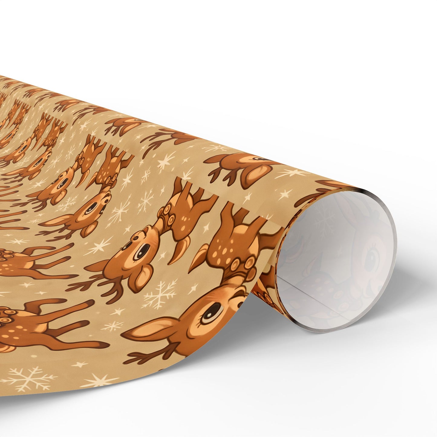 Cute Fawn Pattern Wrapping Paper | Deer Print Gift Wrap, Neutral Holiday Paper
