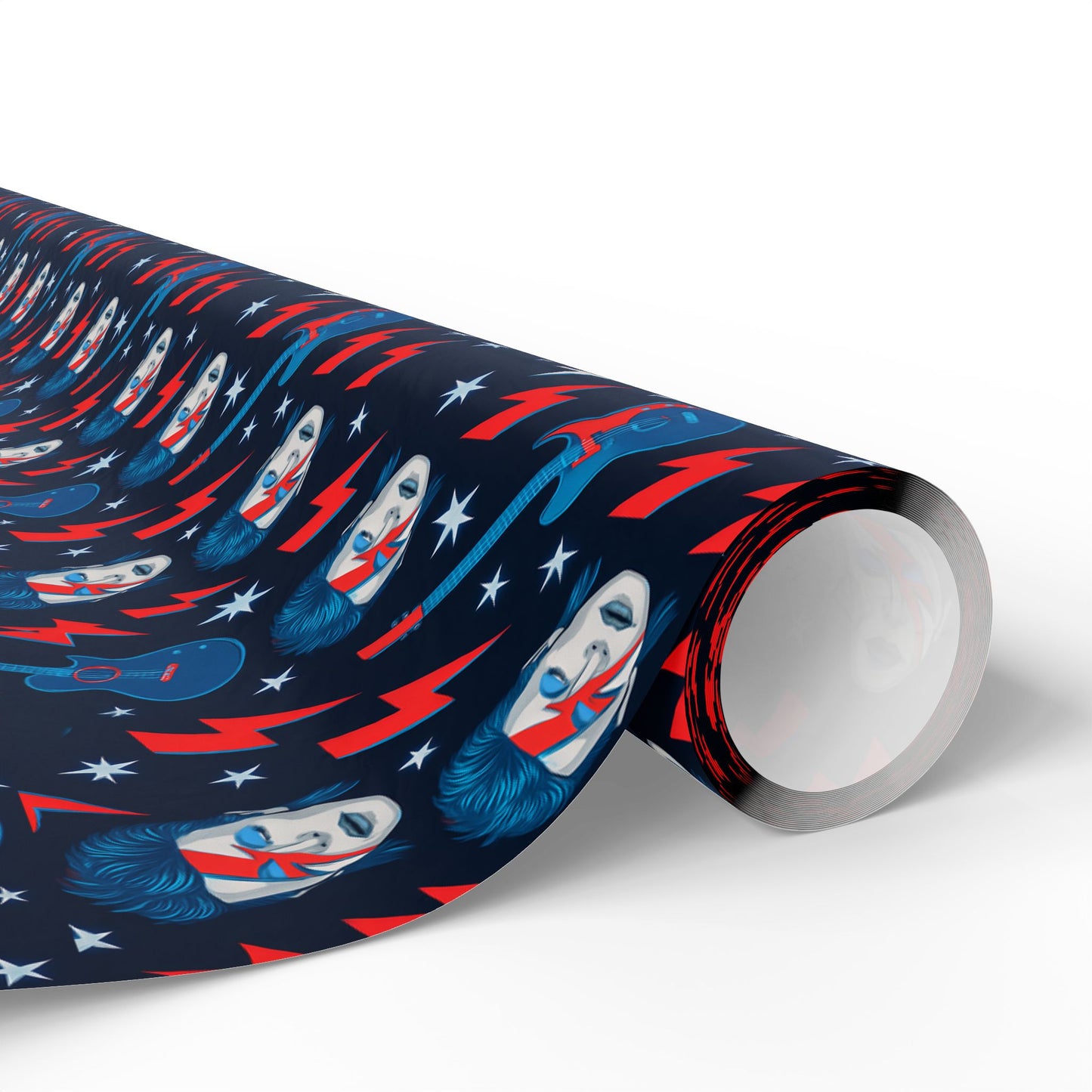 Wrapping Paper Set, David Bowie Gift Wrap, Music Icon Present Decor, Rock Star Birthday Party Supplies, Unique Holiday Wrappers, Retro Pop