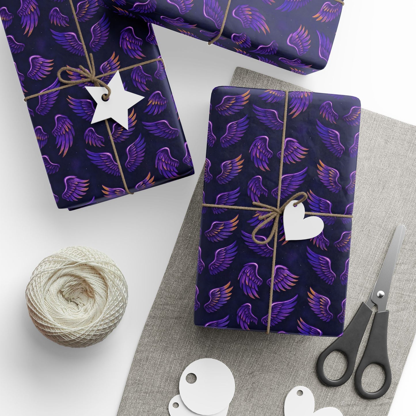 Wrapping Papers, Prince purple wings pattern, Gift Wrap Roll for Holidays, Birthdays, Special Occasions, Musician Gift Wrap, Unique