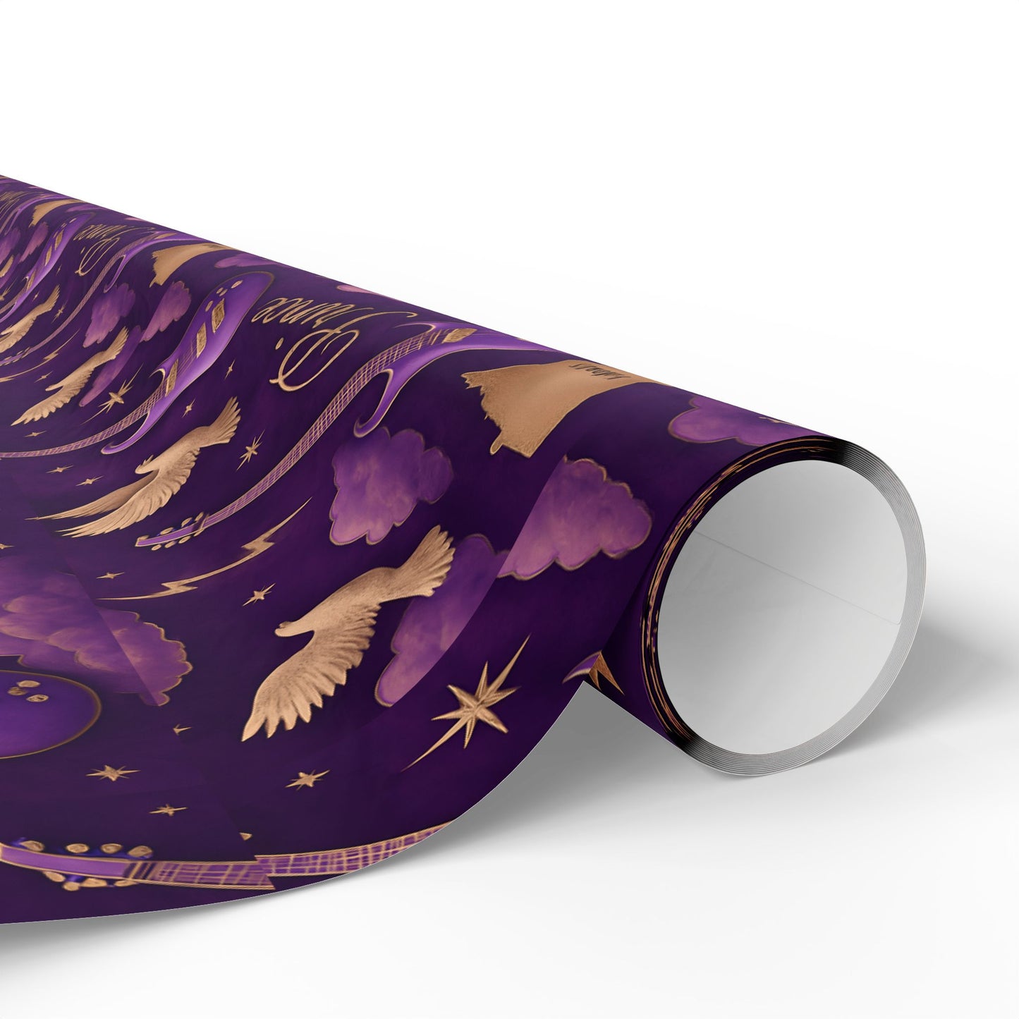 Wrapping Paper, Purple Rain Gift Wrap, Prince Inspired Present Paper, Music Lover Birthday Wrap, Holiday Gift, Unique Celebration Supplies