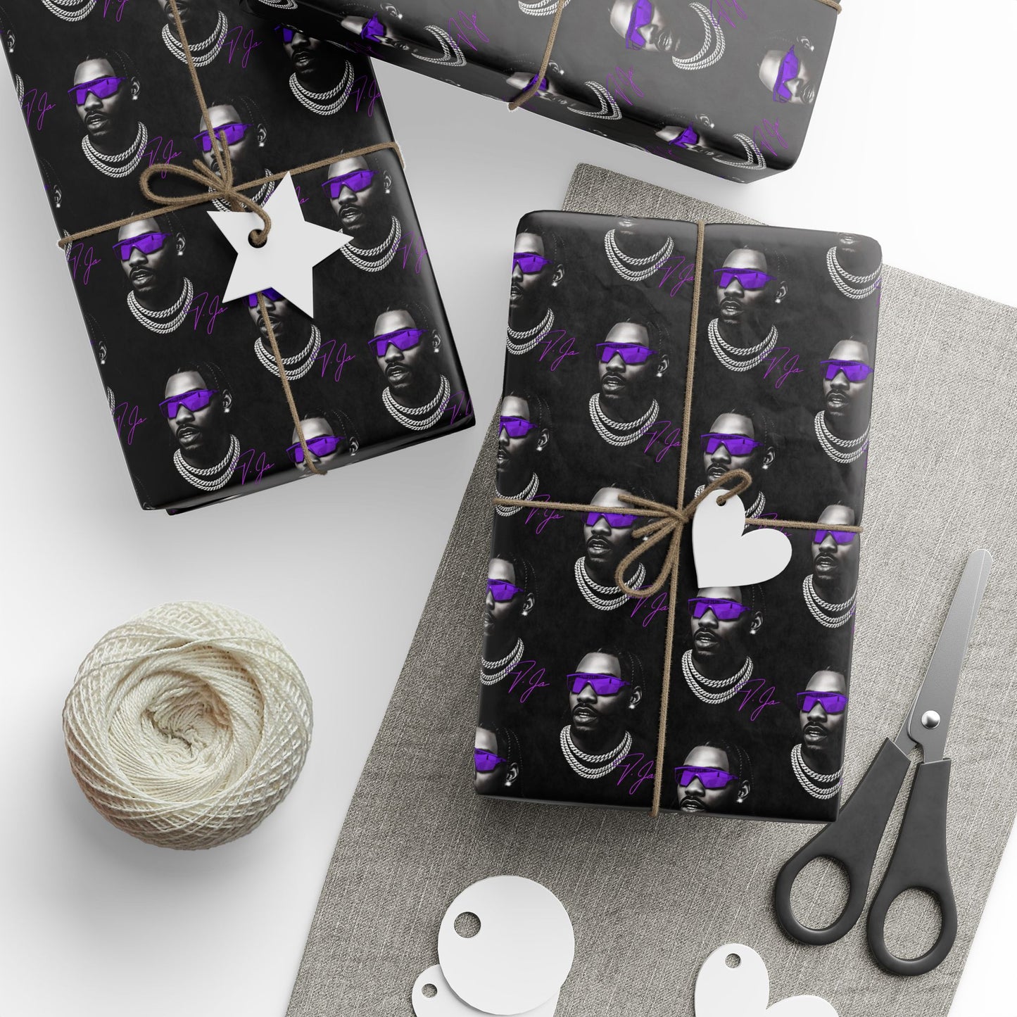Wrapping Paper, MN VIKINGS Gift Wrap, Christmas Holiday Present Decoration, Birthday Party Supplies, Elegant Black and Gold Design