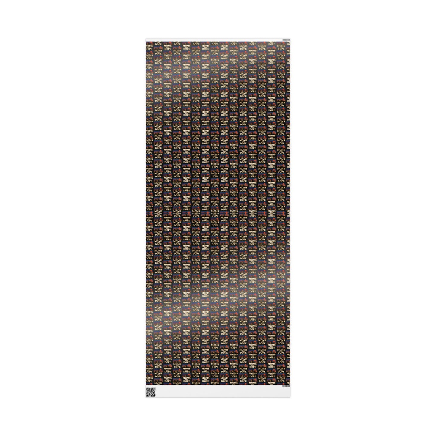 Moms Are Dope wrapping paper | Retro floral stripe pattern