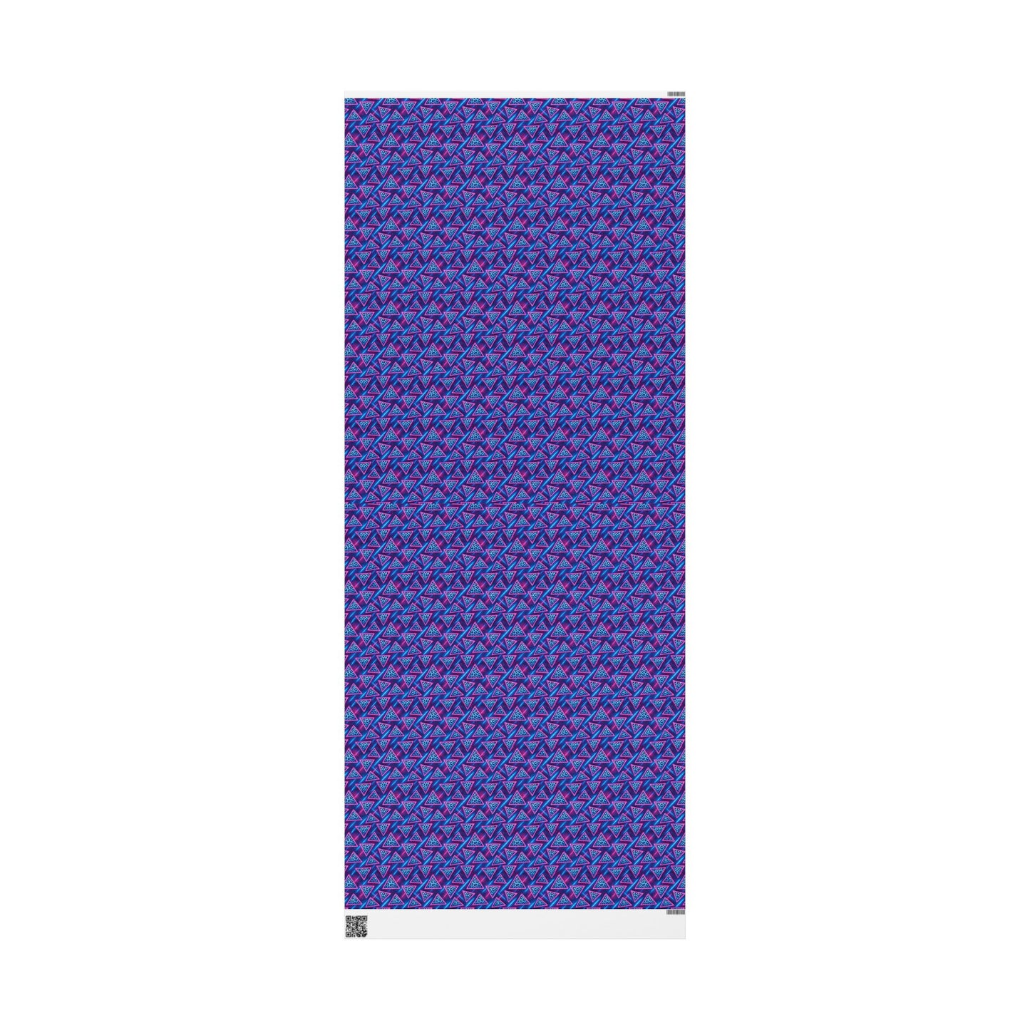 Rockstar neon leopard triangles wrapping paper | Holiday Gift Wrap, Dark Teal purple