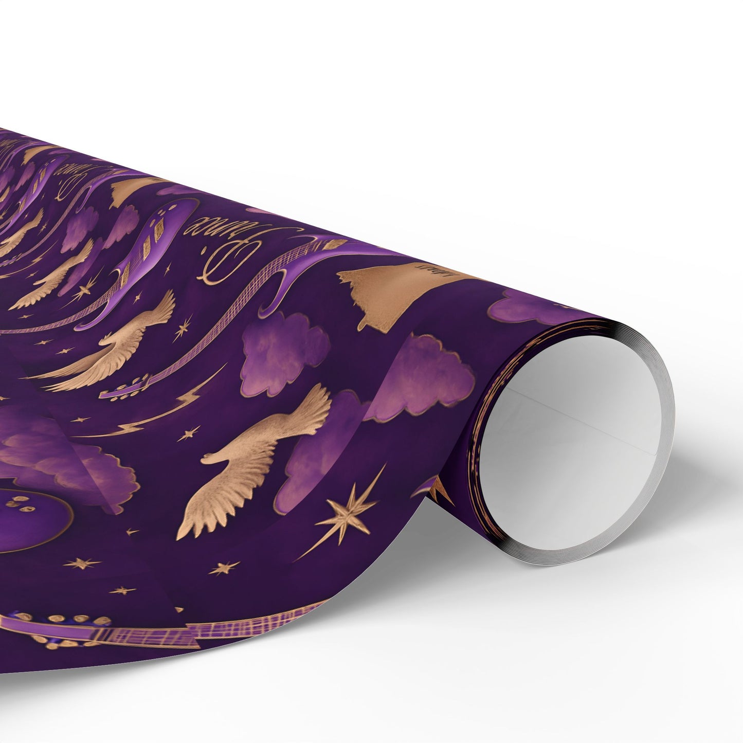 Wrapping Paper, Purple Rain Gift Wrap, Prince Inspired Present Paper, Music Lover Birthday Wrap, Holiday Gift, Unique Celebration Supplies